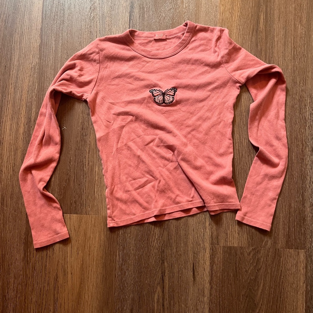 Brandy Melville Dusty Pink Long Sleeve Top
